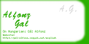 alfonz gal business card