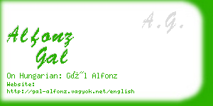 alfonz gal business card